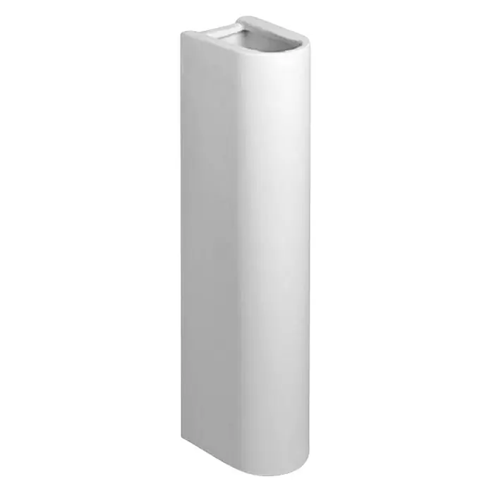Duravit Starck 3 Waschtisch-Standsäule - Mit schmutzabweisender Glasur, Keramik, Weiß, Passend für: Duravit Starck 3 Waschtische - Diagonale Ansicht