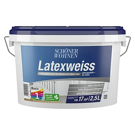 SCHÖNER WOHNEN-Farbe  Latexfarbe Latexweiß Basis 1