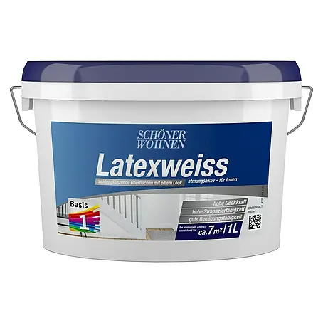 SCHÖNER WOHNEN-Farbe  Latexfarbe Latexweiß Basis 1