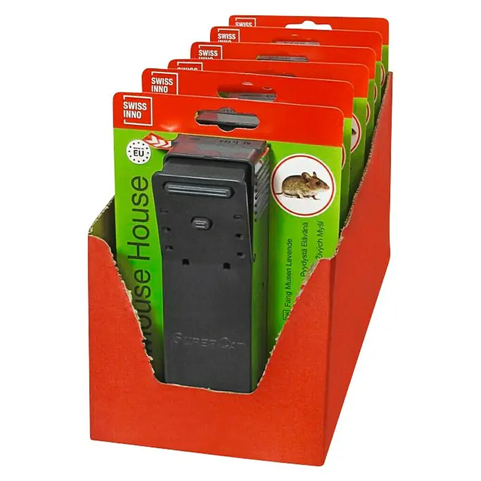 Swissinno SuperCat Ratonera - Trampa para atrapar animales vivos, Plástico - Vista angular