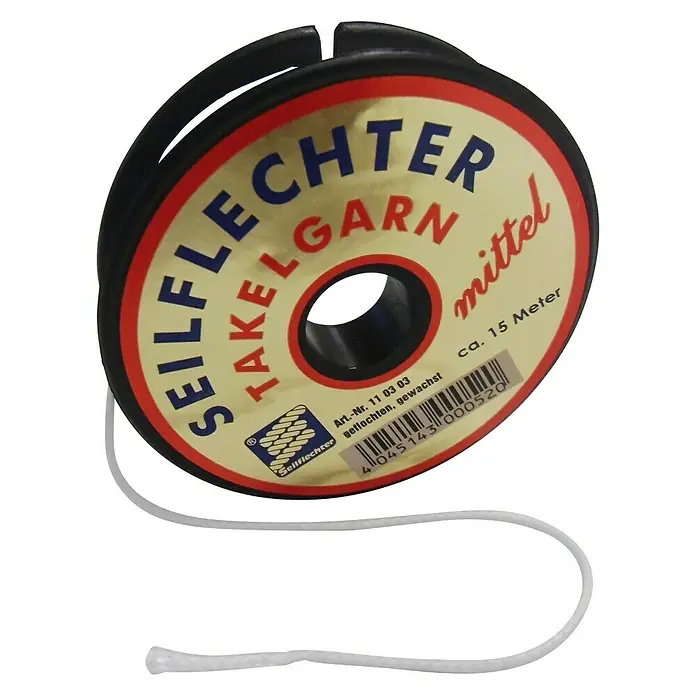 Seilflechter Cabo para aparejos - Diámetro: 1,5 mm, Largo: 15 m, Blanco - Vista angular