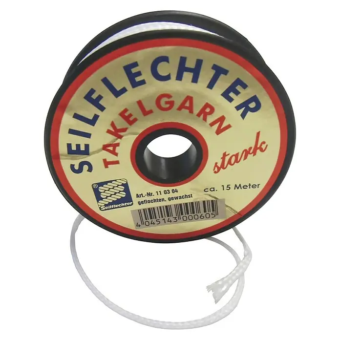 Seilflechter Cabo para aparejos - Diámetro: 1,8 mm, Largo: 15 m, Blanco - Vista angular