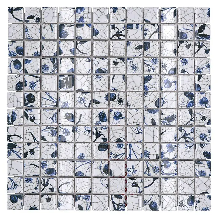 Mozaična ploščica [SI] Quadrat CG SB09 - 29,8 x 29,8 cm, [SI] Weiß, Sijoče - Pogled iz ptičje perspektive