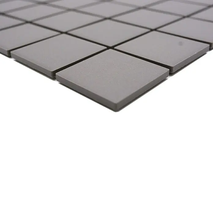 Mozaïektegel vierkant Uni CU 233 - 29,8 x 29,8 cm, Grijs, Mat - Close-up