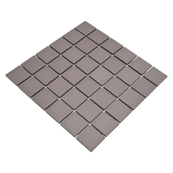 Mozaïektegel vierkant Uni CU 233 - 29,8 x 29,8 cm, Grijs, Mat - Diagonaal zicht
