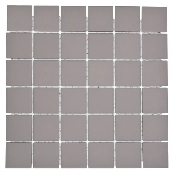 Mozaïektegel vierkant Uni CU 233 - 29,8 x 29,8 cm, Grijs, Mat - Bovenaanzicht