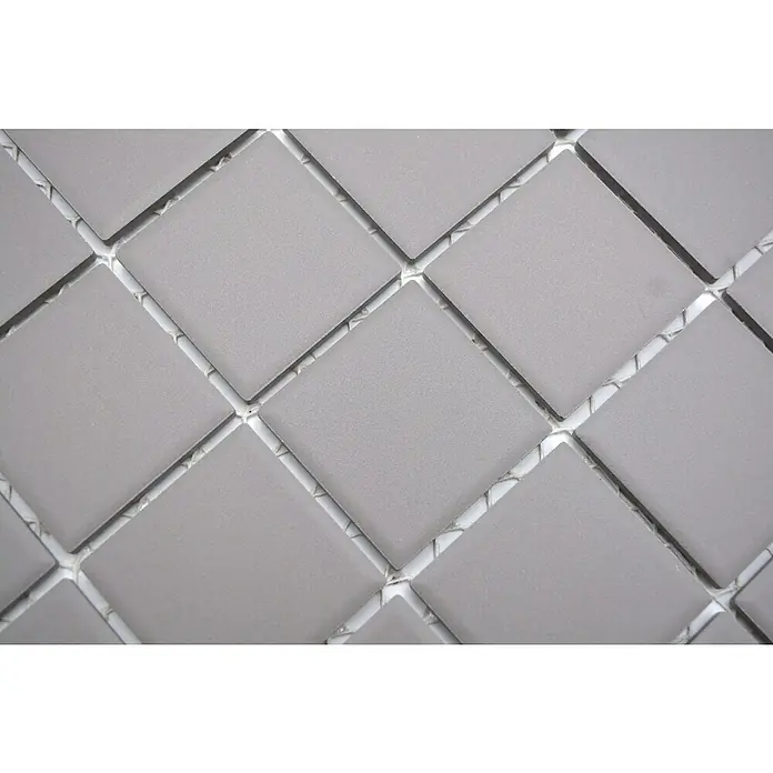 Mozaïektegel vierkant Uni CU 233 - 29,8 x 29,8 cm, Grijs, Mat - Close-up