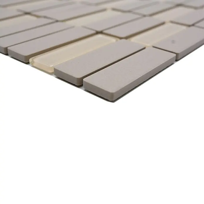 Mozaïektegel stroken Mix CU ST G81 - 29,7 x 29 cm, Beige, Mat - Close-up