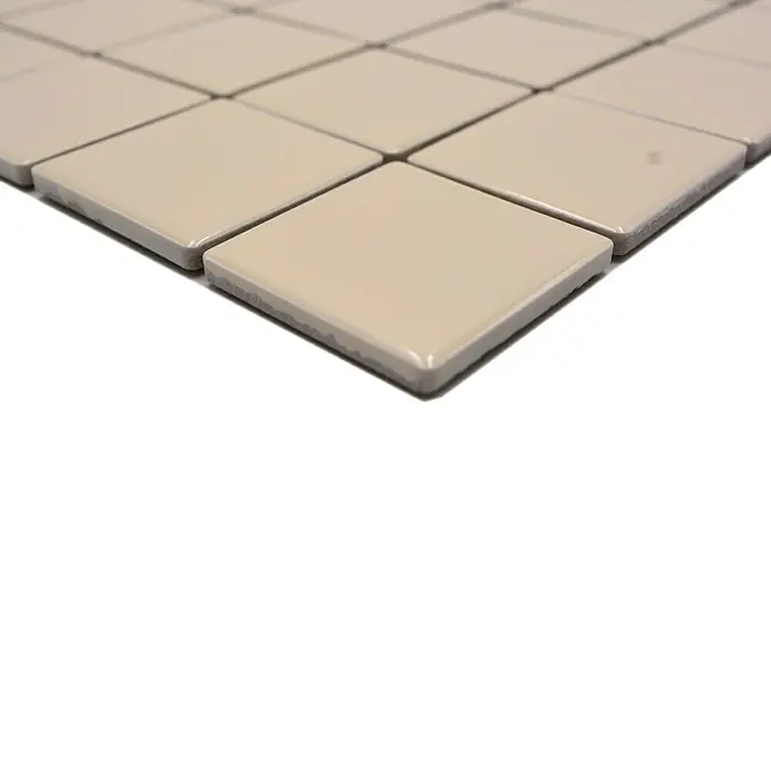 Mozaïektegel vierkant Architecture CD 262 - 29,8 x 29,8 cm, Beige, Glanzend - Close-up