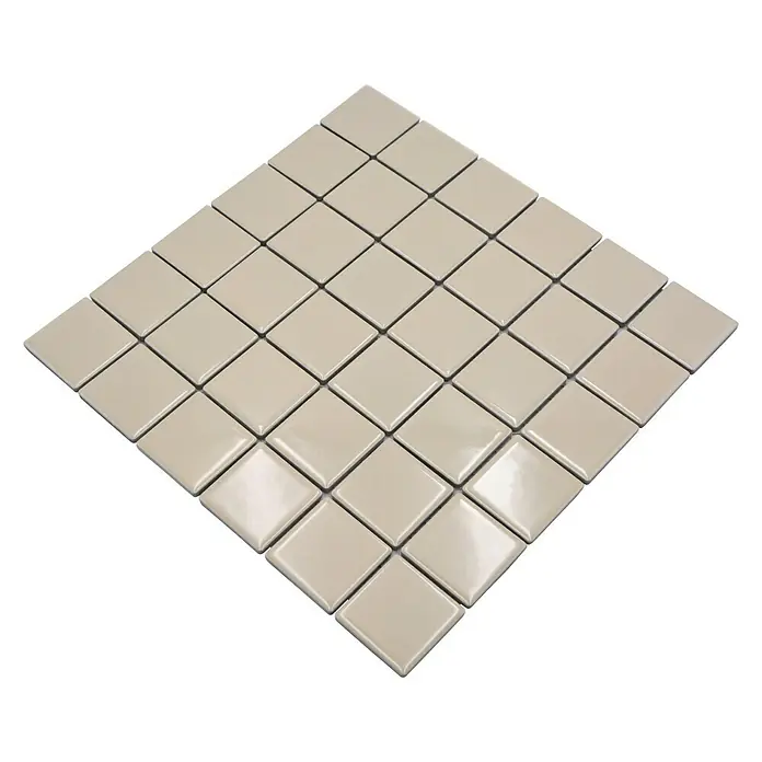 Mozaïektegel vierkant Architecture CD 262 - 29,8 x 29,8 cm, Beige, Glanzend - Diagonaal zicht