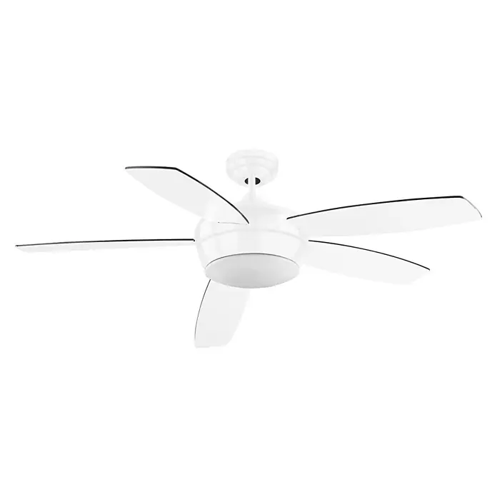 Leds-C4 Deckenventilator Samal - 132 cm, Weiß, Grau/Weiß, 72 W - Diagonale Ansicht