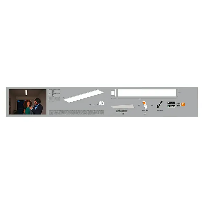 Ledvance Smart+ WiFi LED-Panel Framelesspanel CCT RGB 80x10 - Weiß - Verpackung