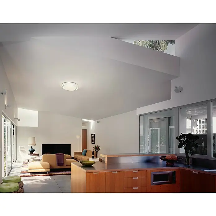 Ledvance Smart+ WiFi LED-Deckenleuchte rund Ceiling Moon CCT - 32 W, Ø x H: 480 x 86 mm, Weiß/Silber - Stimmungsaufnahme