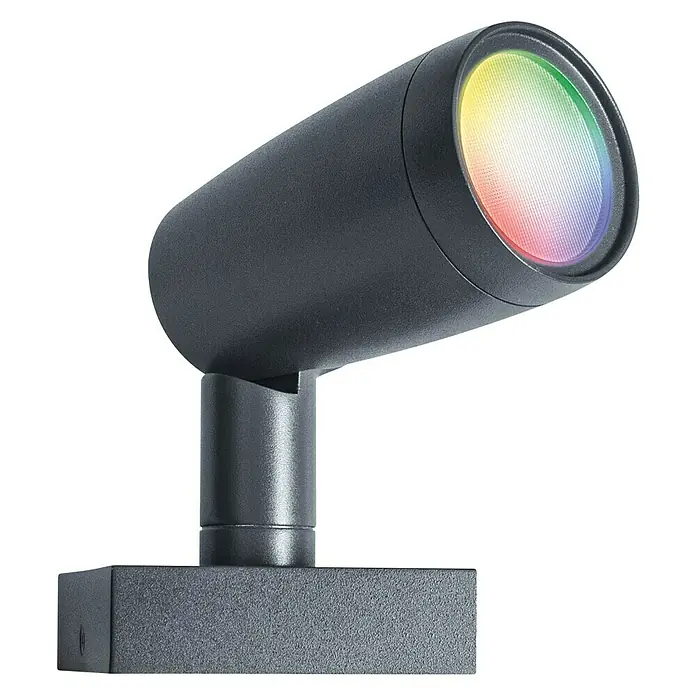 Ledvance Smart+ LED-Gartenspot Garten Spottwallspike RGBW EXT - L x B x H: 145 x 90 x 295 mm - Diagonale Ansicht