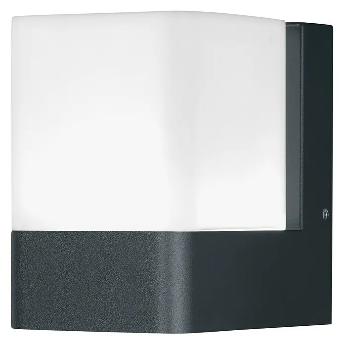 Ledvance Smart+ LED-Außenwandleuchte Wall Postcube Up RGBW GR - 110 x 80 x 116 mm, IP44 - Diagonale Ansicht