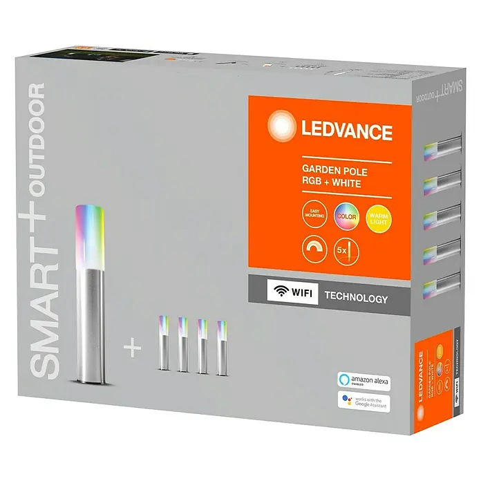 Ledvance Smart+ LED-Gartenspot Garten Pole RGBW - B x H: 38 x 365 mm - Vorderansicht