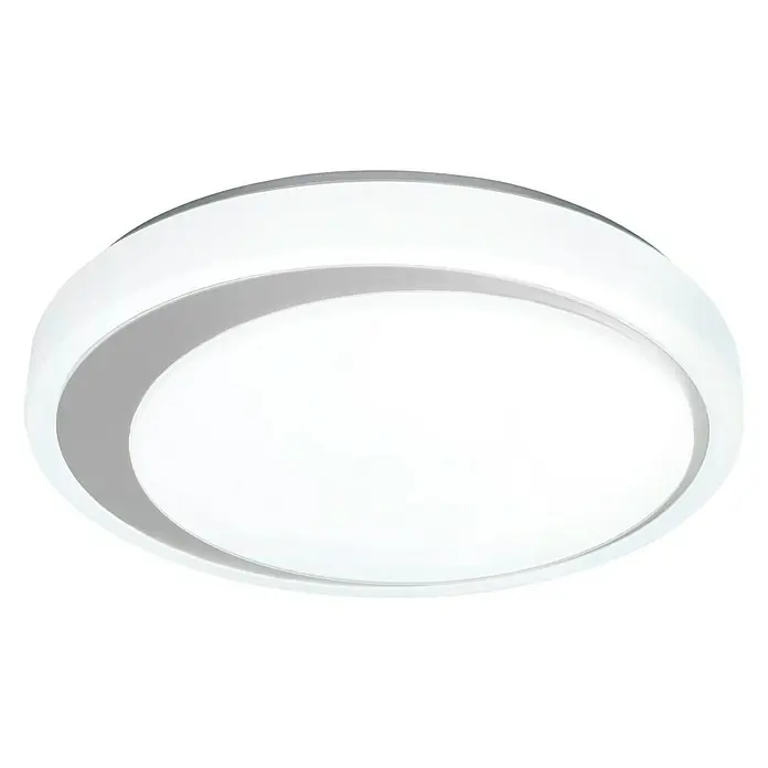 Ledvance Smart+ WiFi LED-Deckenleuchte rund Ceiling Moon CCT - 32 W, Ø x H: 480 x 86 mm, Weiß/Silber - Ansicht von unten