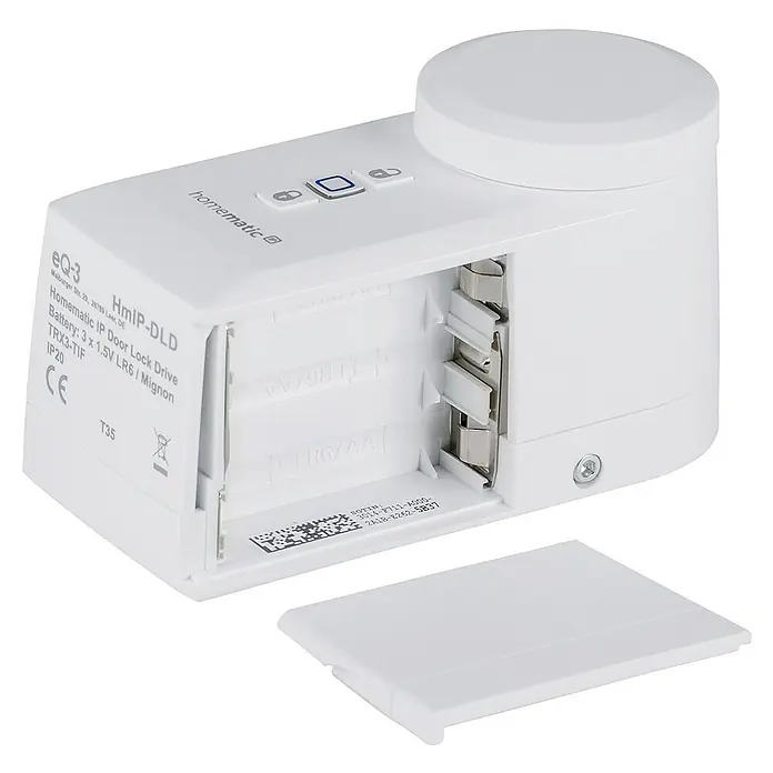 Homematic IP Funk-Türschlossantrieb HmIP-DLD - Weiß, Batteriebetrieben, 36 x 56 x 118 mm - Anwendungsbeispiel