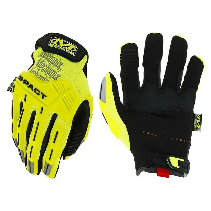 Mechanix Wear Arbeitshandschuhe Hi-Viz M-Pact - S, Fluoreszierendes Gelb - Vorderansicht