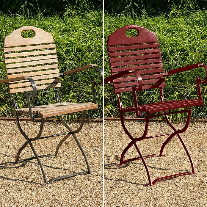 SCHÖNER WOHNEN-Farbe Pep up Outdoor-Farbe für Möbel & Spielgeräte - Schwedenrot, 1 l, Seidenmatt - Stimmungsaufnahme