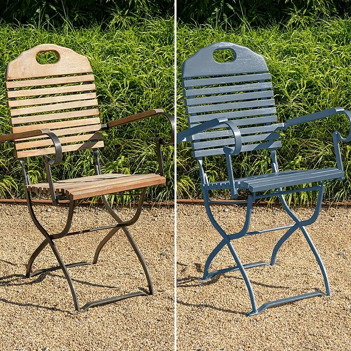 SCHÖNER WOHNEN-Farbe Pep up Outdoor-Farbe für Möbel & Spielgeräte - Sommerblau, 1 l, Seidenmatt - Stimmungsaufnahme