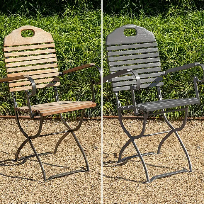 SCHÖNER WOHNEN-Farbe Pep up Outdoor-Farbe für Möbel & Spielgeräte - Taupegrau, 1 l, Seidenmatt - Stimmungsaufnahme