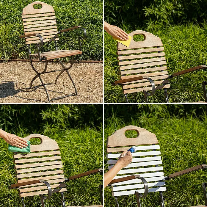 SCHÖNER WOHNEN-Farbe Pep up Outdoor-Farbe für Möbel & Spielgeräte - Anthrazit, 1 l, Seidenmatt - Anwendungsbeispiel