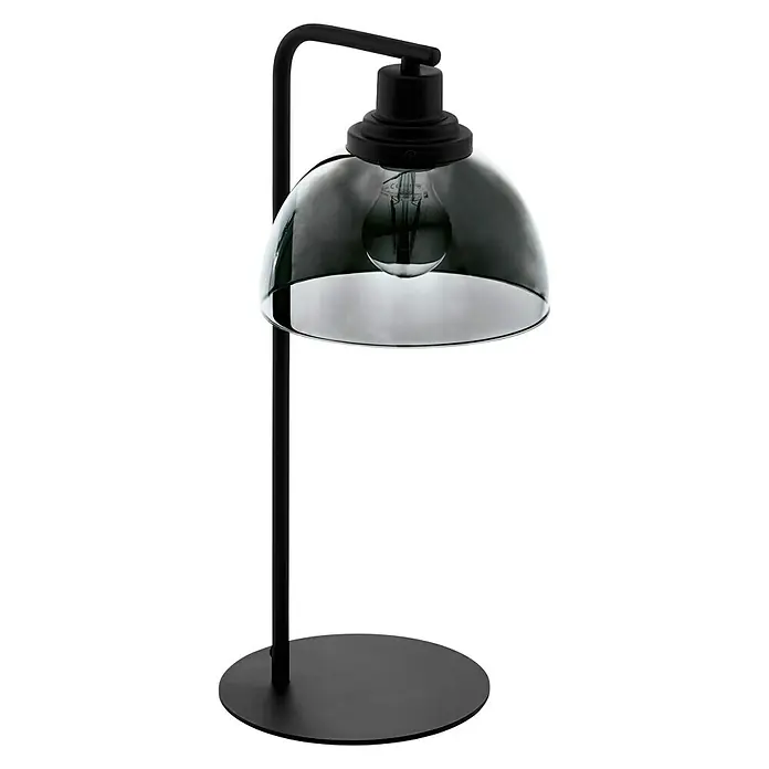 Eglo Tafellamp Beleser - l x b x h: 26,5 x 20,5 x 50,5 cm, Zwart, Transparant - Diagonaal zicht