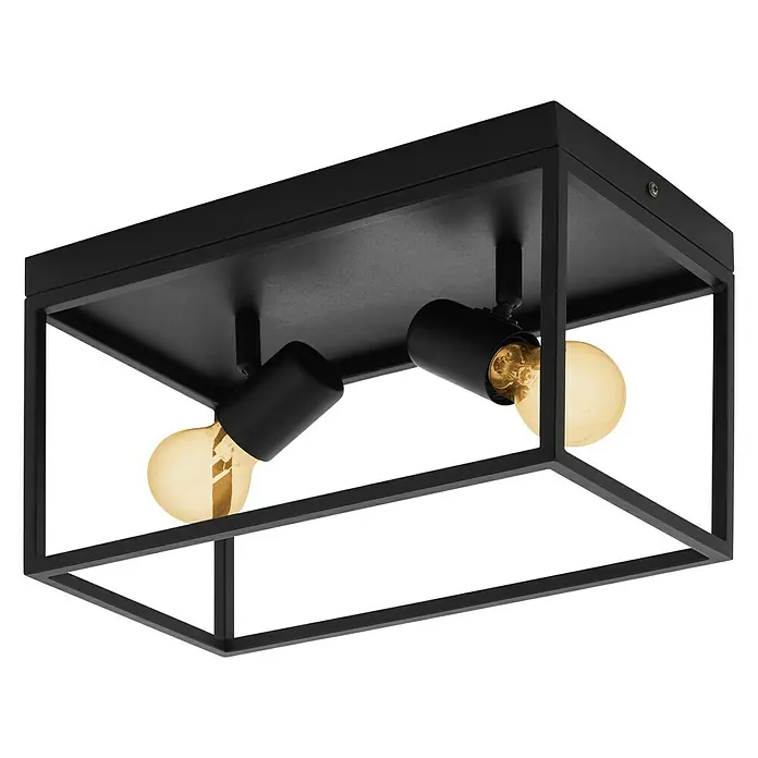 Eglo Plafondspot Silentina - 80 W, l x b x h: 36 x 18 x 20,5 cm, E27, 2 st. - Diagonaal zicht