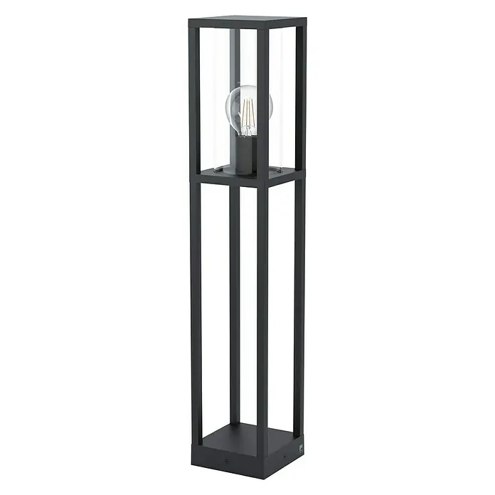Eglo Vloerlamp voor buiten Cascinetta - 40 W, l x b x h: 15 x 15 x 79,5 cm, Zwart, Helder - Diagonaal zicht