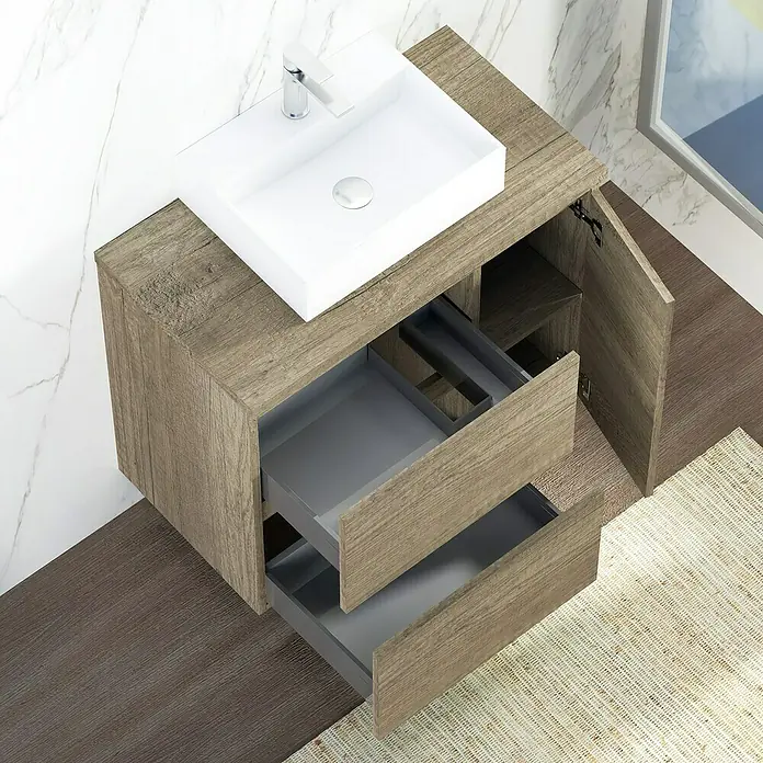 Mueble de lavabo Farbe - 46 x 90 x 66 cm, Nebraska, Mate - Foto ambiente