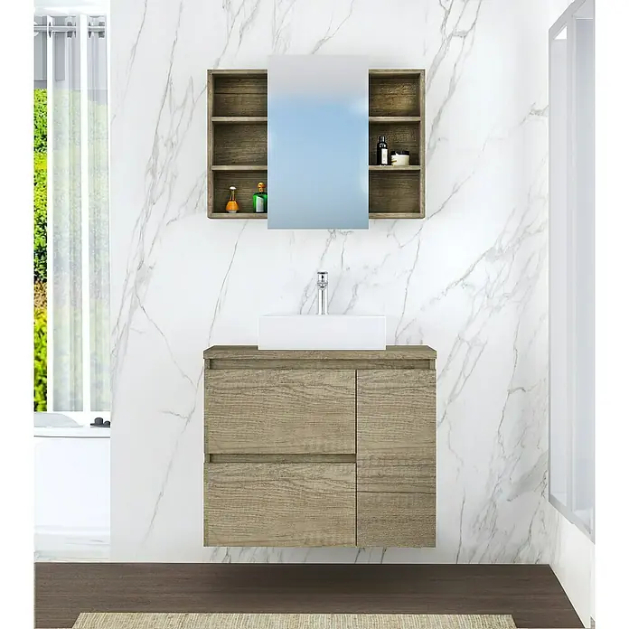 Mueble de lavabo Farbe - 46 x 70 x 66 cm, Nebraska, Mate - Foto ambiente