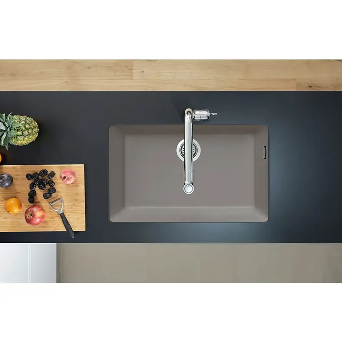 Hansgrohe Fregadero encastrable S510 - U660 1S - 45 x 71 cm, SilicaTec, Cemento - Foto ambiente