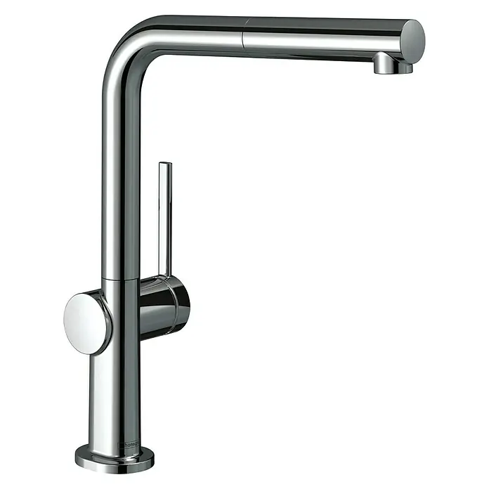 Hansgrohe Grifo de cocina Talis M54 - Cromo, Brillante, Grifo extraíble - Vista angular