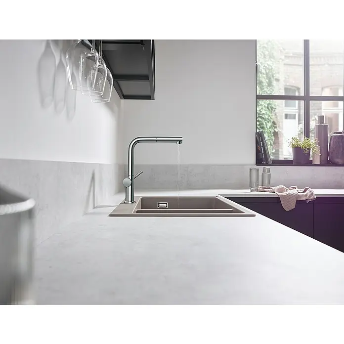 Hansgrohe Grifo de cocina Talis M54 - Cromo, Brillante, Grifo extraíble - Foto ambiente
