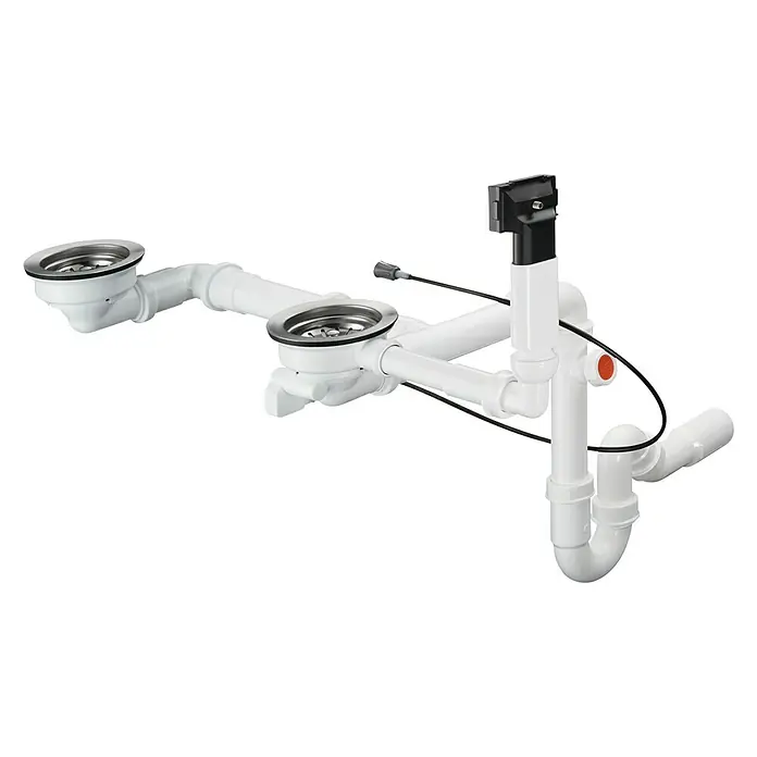Hansgrohe Válvula para fregadero automática doble Select - 1½" - Vista angular