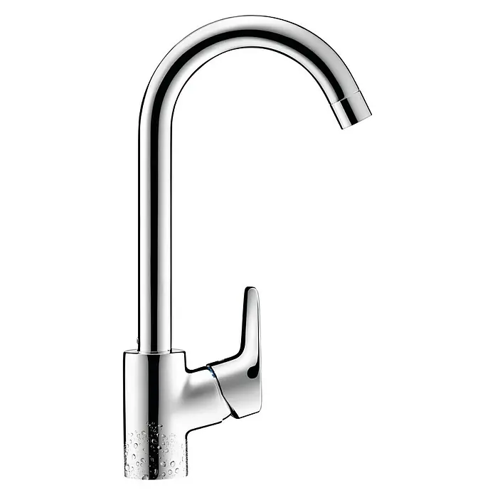 Hansgrohe Grifo de cocina MyCube L - Cromo, Brillante, Caño giratorio - Vista angular