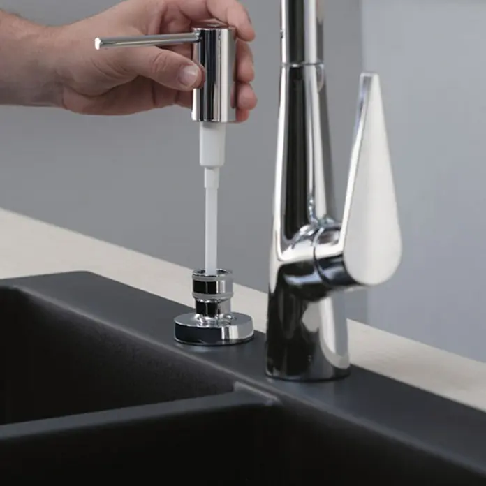 Hansgrohe Dosificador de jabón líquido - Cromo - Primer plano