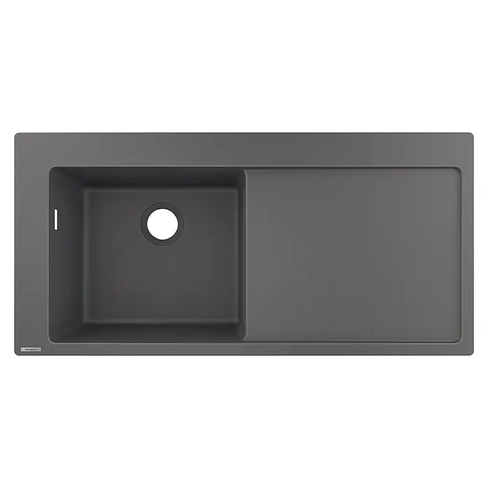 Hansgrohe Fregadero encastrable S5110 - F450 1S 1E - 51 x 105 cm, SilicaTec, Gris - Vista superior