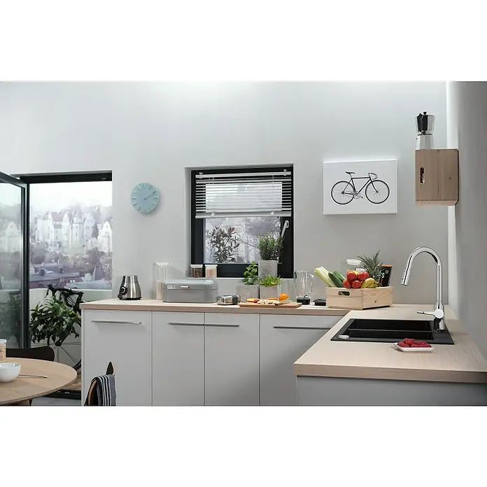 Hansgrohe Grifo de cocina Focus M43 - Cromo, Brillante, Caño alto - Foto ambiente