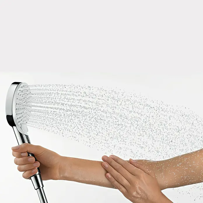 Hansgrohe Conjunto de ducha Crometta Vario 72 - Número de funciones: 2 ud., Cromo - Producto en uso
