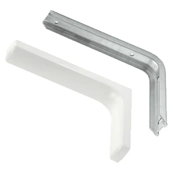 Stabilit Escuadra de estantería Design - L x An x Al: 143 x 35 x 83 mm, Carga soportada: 50 kg, Blanco - Vista angular