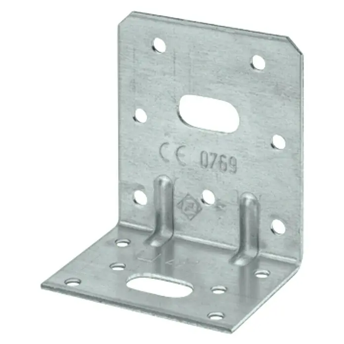 Escuadra para cargas pesadas - 75 x 48 x 65 mm, Zincado, 1 ud. - Vista angular