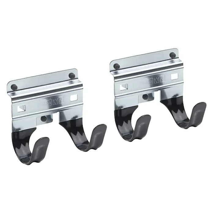 Set de ganchos - 2 ud., Aluminio - Vista angular