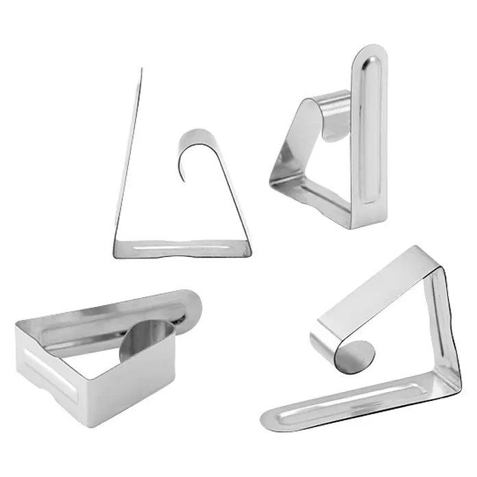 Inofix Pinza sujetamanteles - 4 uds., Acero inoxidable - Vista frontal