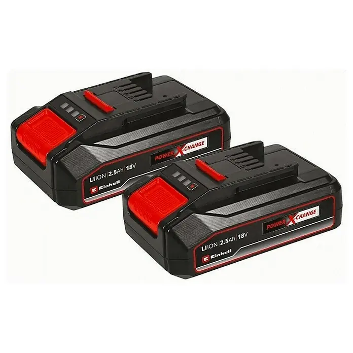 Einhell Power X-Change Batería Twinpack CB - 18 V, 2,5 Ah, 2 baterías - Vista angular