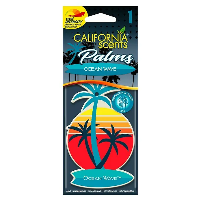 California Scents Lufterfrischer Palms Paper - Laguna Breeze - Vorderansicht