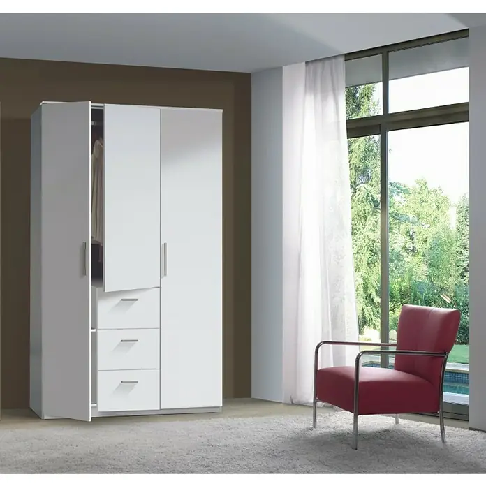 Armario para ropa Ward - L x An x Al: 52 x 117 x 203 cm, Blanco - Foto ambiente