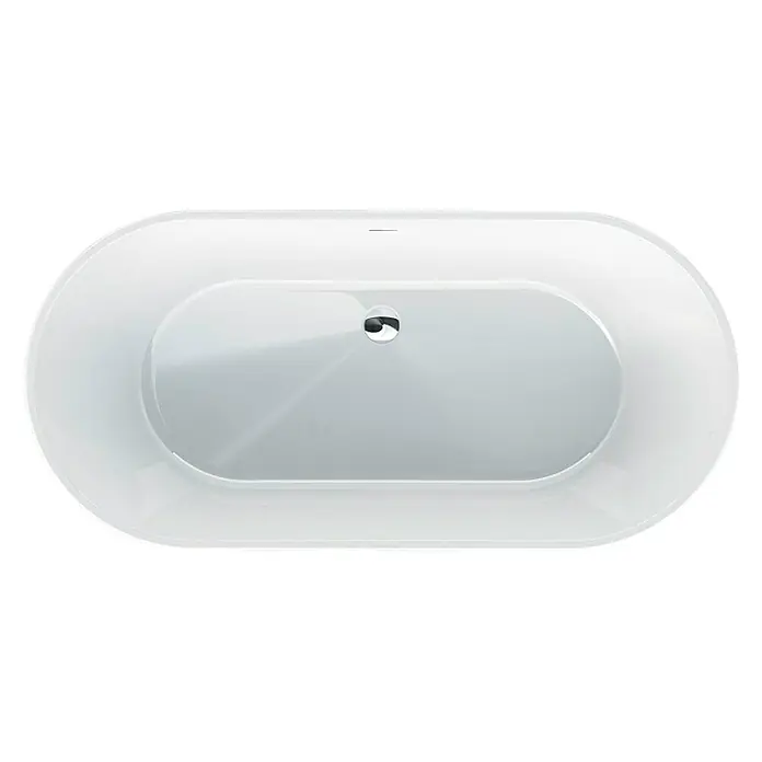 Bañera independiente Bali - L x An: 170 x 80 cm, 268 l, Acrílico sanitario, Rojo/Blanco - Vista superior