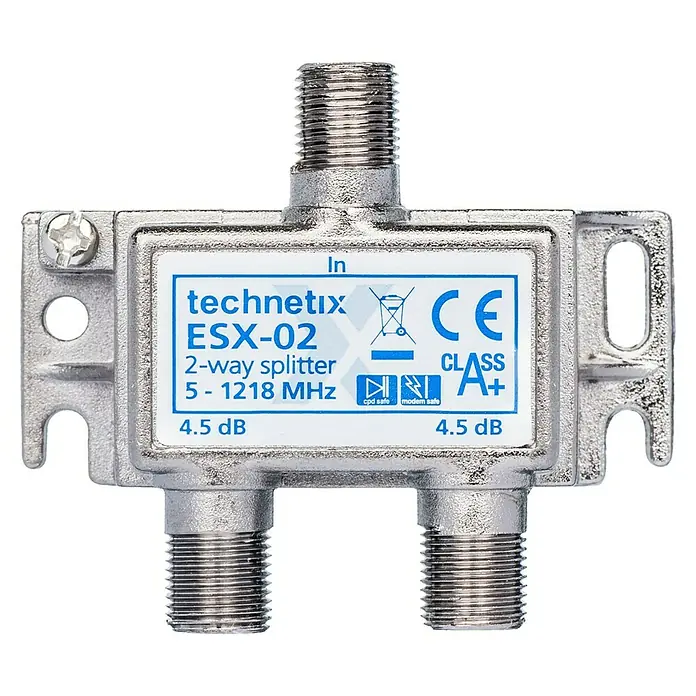 Technetix Coaxadapter schroefverdeler - Coax-aansluiting - Vooraanzicht